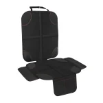Protecteur de siège voiture bébé antidérapant résistant à l&rsquo;usure tissu 600D poche de rangement universel compatible toutes voitures noir