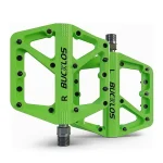 Pédale VTT BUCKLOS Verte en Aluminium Léger Picots Antidérapants Design Sportif Élégant Accessoire Vélo de Route BMX