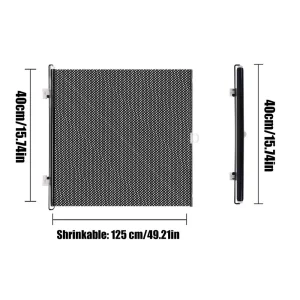 Barrière rétractable pour chiens 40x125cm portable intérieur/extérieur sécurité animaux design moderne facile à installer durable sans électricité sans batterie aluminium et tissu