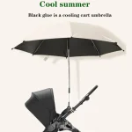 Parapluie pliant pour poussette bébé Protection solaire UV Parasol universel Idéal pour promenades ensoleillées ou pluvieuses