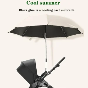 Parapluie pliant pour poussette bébé Protection solaire UV Parasol universel Idéal pour promenades ensoleillées ou pluvieuses