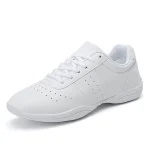 Baskets enfants sneakers blanches basses PU caoutchouc perforations sport loisirs confort aération