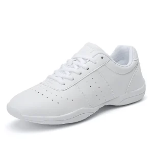 Baskets enfants sneakers blanches basses PU caoutchouc perforations sport loisirs confort aération