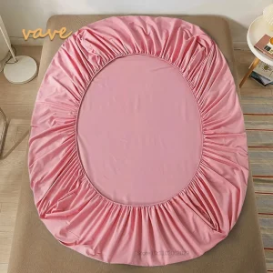 Draphousse en coton 100% antidérapant avec bandes élastiques housse de matelas douce et durable pour lit bébé rose pastel