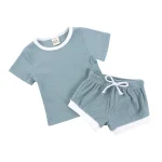 Ensemble bébé garçon fille coton décontracté tshirt manches courtes short 13 ans
