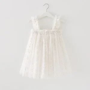 Robe Tutu en Tulle pour Bébé Fille de 0 à 7 Ans, Tenue de Princesse à Bretelles Imprimées de Fleurs, Vêtements d’Été – white Robe Tutu en Tulle pour Bébé Fille de 0 à 7 Ans, Tenue de Princesse à Bretelles Imprimées de Fleurs, Vêtements d’Été – white