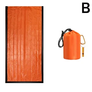 Matelas camping autogonflant portable survie urgence extérieur confort PVC orange pliable sac transport randonnée outdoor