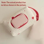 Étui pour lingettes bébé pochette lingettes humides design cœur rose portefeuille lingettes pochette tissu amovible portable bébé Accessoires