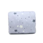 Coussin d&rsquo;allaitement oreiller de bras confortable bébé support cou design étoiles bleu clair