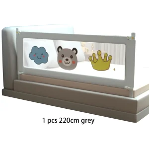 Barrière de lit Antichute pour nouveauné protection de sommeil sécurité enfant rail de lit motifs enfantins design moderne 2.2M chambre bébé Easy Poussette Barrière de lit Antichute pour nouveauné protection de sommeil sécurité enfant rail de lit motifs enfantins design moderne 2.2M chambre bébé Easy Poussette