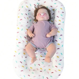 Berceau de bébé au lit motif imprimé de dessin animé portable antiscratch et antisurprise adapté aux garçons et filles  Colorful Ribbons