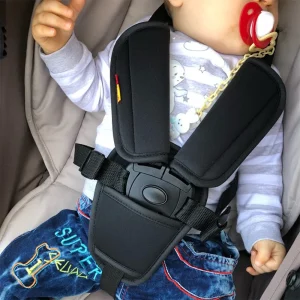 Harnais de sécurité universel pour poussette bébé protection entrejambe coussinets sangle coton doux sécurité confort enfant
