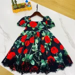 Robe à fleurs vertes pour bébé fille 12 ans coton floral été 2025 LOVEYUKAI