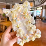 Pinces à cheveux en dentelle pour bébé 10 pièces fleurs en tissu style printanier coiffures bébé fille cadeau naissance jaune pastel doux et sécurisant