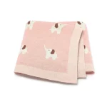 Couverture bébé coton doux à carreaux Lange émaillotage poussette Élèphant mignon 90x70cm Multifonctionnel 036 mois