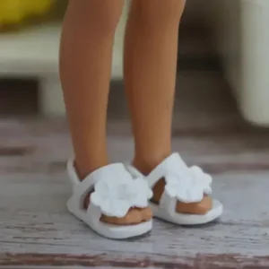 Accessoires de poupée sandales fleuries chaussures pour poupées 1/6 scale style summertime cadeau pour filles 14 ans et plus qualité plastique durable design simple et moderne