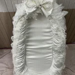 Ensemble de literie de luxe en dentelle rose pour nouveauné nid respirant et doux portable bébé 024 mois cadeaux essentiels