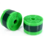 Doublure de pneu de vélo en silicone 2 rouleaux protection anticrévaison facile à installer durable bandes adhésives en silicone accessoires de maintenance vente en gros couleur verte