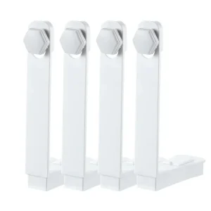 Ensemble de 4 pinces à drap en ABS supports coordonnants maintien sécurisé style minimaliste blanc épuré usage bébé et intérieur Ensemble de 4 pinces à drap en ABS supports coordonnants maintien sécurisé style minimaliste blanc épuré usage bébé et intérieur