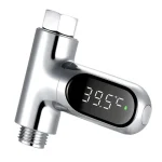 Thermomètre d&rsquo;eau de bain bébé thermomètre numérique LED 360° écran rotatif mesures 0100°C design moderne facile à utiliser 安全 haute qualité