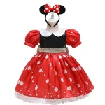 Robe de princesse fantaisie pour filles Halloween cosplay souris costume enfant anniversaire Noël robe longue accessoires inclus polyester style mignon
