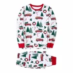 Pyjamas Noel enfants 2 pièces costume hiver arbre de Noel camion livreur sapin Noel coton douxfestif
