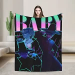 Couverture enfant Saja KPop chasseurs de démons garçons douce chaude peluche lit canapé voyage 100% polyester portable antiboulochage