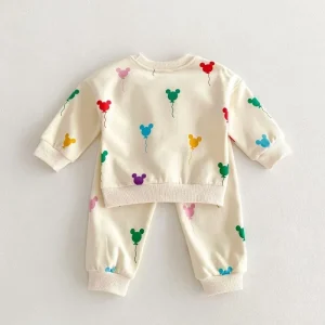 Ensemble princesse coloré pour filles tissu doux coton polyester pantalon élastique vêtements enfant décontractés E1406 Ensemble princesse coloré pour filles tissu doux coton polyester pantalon élastique vêtements enfant décontractés E1406