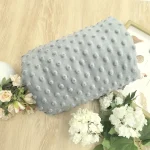 Couverture douce à picots pour bébé oreiller de bras d&rsquo;allaitement en biberon support maman bébé texture tactile gris doux 24cm polyester facile à entretenir