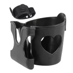 Poussette porte-gobelet universel porte-gobelet bébé poussette porte-bouteille porte-bouteille pour poussette vélo fauteuil roulant marcheur tasse d&rsquo;eau – Black