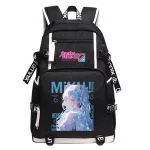 Sac à dos animé Hatsune Miku pour enfants protège la colonne vertébrale réduction de la charge design geek idéal pour école primaire adolescents et fans