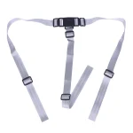 Harnais de sécurité 3 points ajustable pour poussette chaise haute bébé siège auto fixation sécurisée confortable résistant nylon blanc