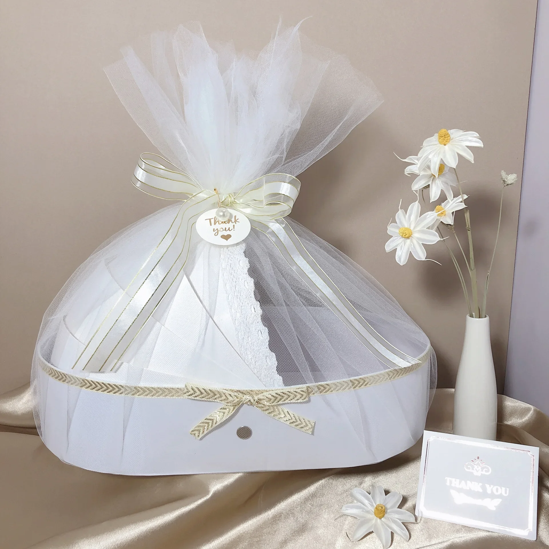 Coffret cadeau bébé nouveauné boîte à gâteaux de lune souvenir 100 jours cadeau anniversaire 1 mois 1 an sac carton blanc français petit format 33x17x8cm