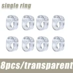 Butée de porte en silicone transparent 8 pièces protection antiimpact coussinet de poignée amélioration habitat bébé sécurité intérieure style moderne