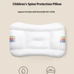 Oreiller bébé protection colonne vertébrale respirant hypoallergénique 13 ans anatomique lavable design moderneecure confort enfant