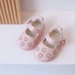 Chaussures de princesse pour bébé fille ballerines premiers pas floral rose pastel antiglissant confortable occasion spéciale fille 01 ans