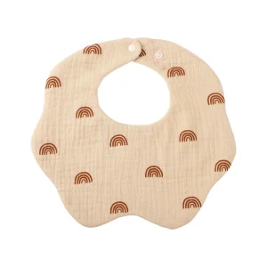 Bavoir bébé en coton doux design arcenciel fermeture à boutonspression Usage quotidien Idéal pour les nouveaunés Confort et sécurité Bavoir bébé en coton doux design arcenciel fermeture à boutonspression Usage quotidien Idéal pour les nouveaunés Confort et sécurité