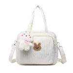 Sac de maternité en forme de lapin sac à langer multifonctionnel sac porté épaule sac à main sac de voyage pour maman bébé poussette 2024  Blanc