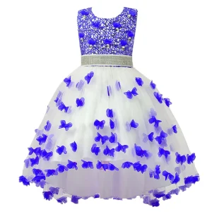 Robe de princesse pour filles robe de cérémonie enfants robe de mariage fille robe d&rsquo;anniversaire style princesse polyester tulle accessoires inclisis entretien facile 68 ans