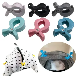 Clips de maintien pour poussette 2 pièces pince crocodile clips de landau accessoires de poussette pour bébé sécurisés et pratiques