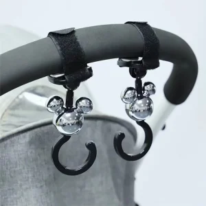 Crochet de poussette 2 pièces tête de Mickey sécurité pratique accessoire bébé portage bagagerie