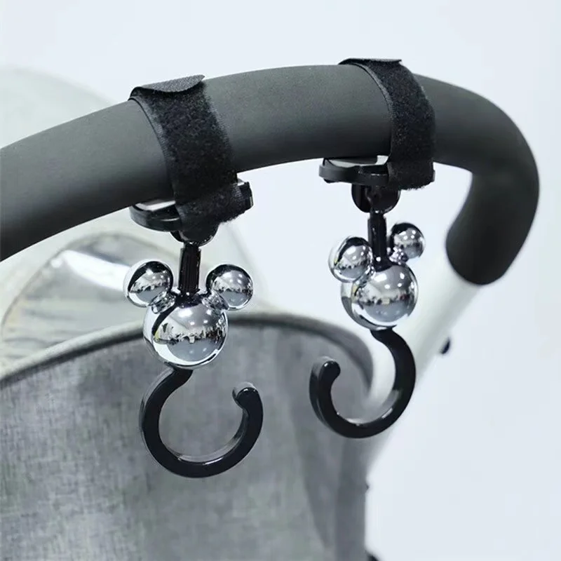 Crochet de poussette 2 pièces tête de Mickey sécurité pratique accessoire bébé portage bagagerie