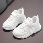 Chaussures de sport enfants KLUBSTAR baskets blanches antigelives velcro lisse synthétique mode moderne usage quotidien