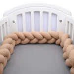 Protecteur de lit bébé tressé doux hypoallergénique pour安全 nursery 200cm protecteur de lit bébé fille garçon sécurité bébé lit de bébé chambre d&rsquo;enfant décoration moderne