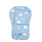 Coussin de poussette matelassé Arctic Animal Design confort bébé accessoire poussette tapis siège voiture 63x45cm doux hypoallergénique lavable en machine style enfantin 01 ans