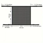 Filet de barrière pour chien voiture maille respirante barrière sécurisée isolation animaux 21×21 cm noir universel