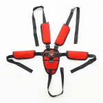Harnais universel bébé 5 points poussettes chaise haute ceinture sécurité entrejambe épaules taille coussinets accessoires bébé rouge