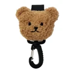 Cute Soft BearShaped Keychain with Metal Clip for Stroller Attachments Decorative Accessory for Bags Key Organizer Baby Essentials Easy to Use Durable Design
