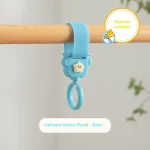 Crochet de rangement Cartoon pour sac de poussette et parapluie accessoire de landau design étoile souriante fourni en velcro pour enfants