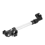 Support de parasol pour poussette accessoire bébé fixation universelle design moderne aluminium et plastique noir facile à utiliser portable protection soleil pluie